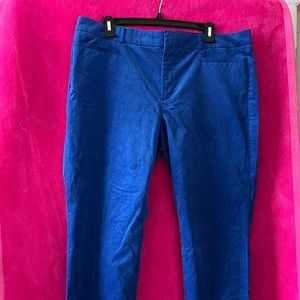 Banana Republic Sloan Blue Velvet Ankle Pants
